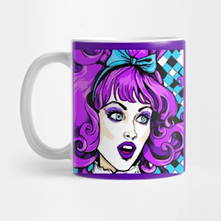 Purple Alice in Wonderland with Pattern Mug